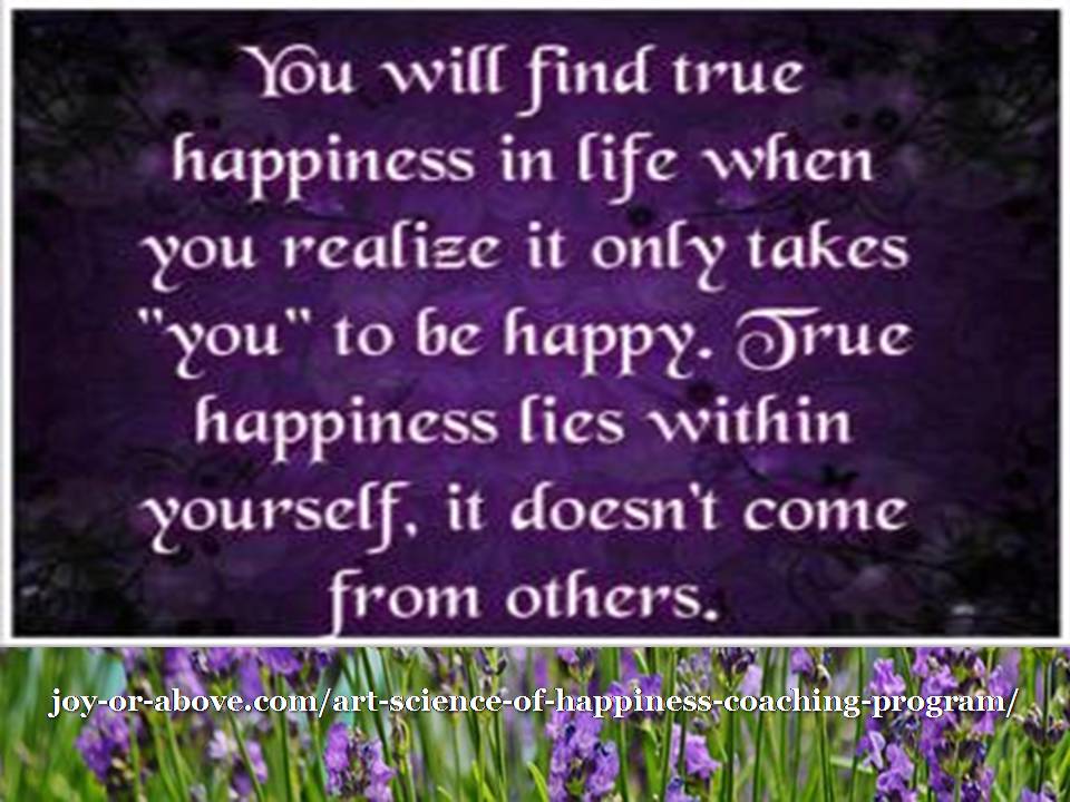 True happiness lies within